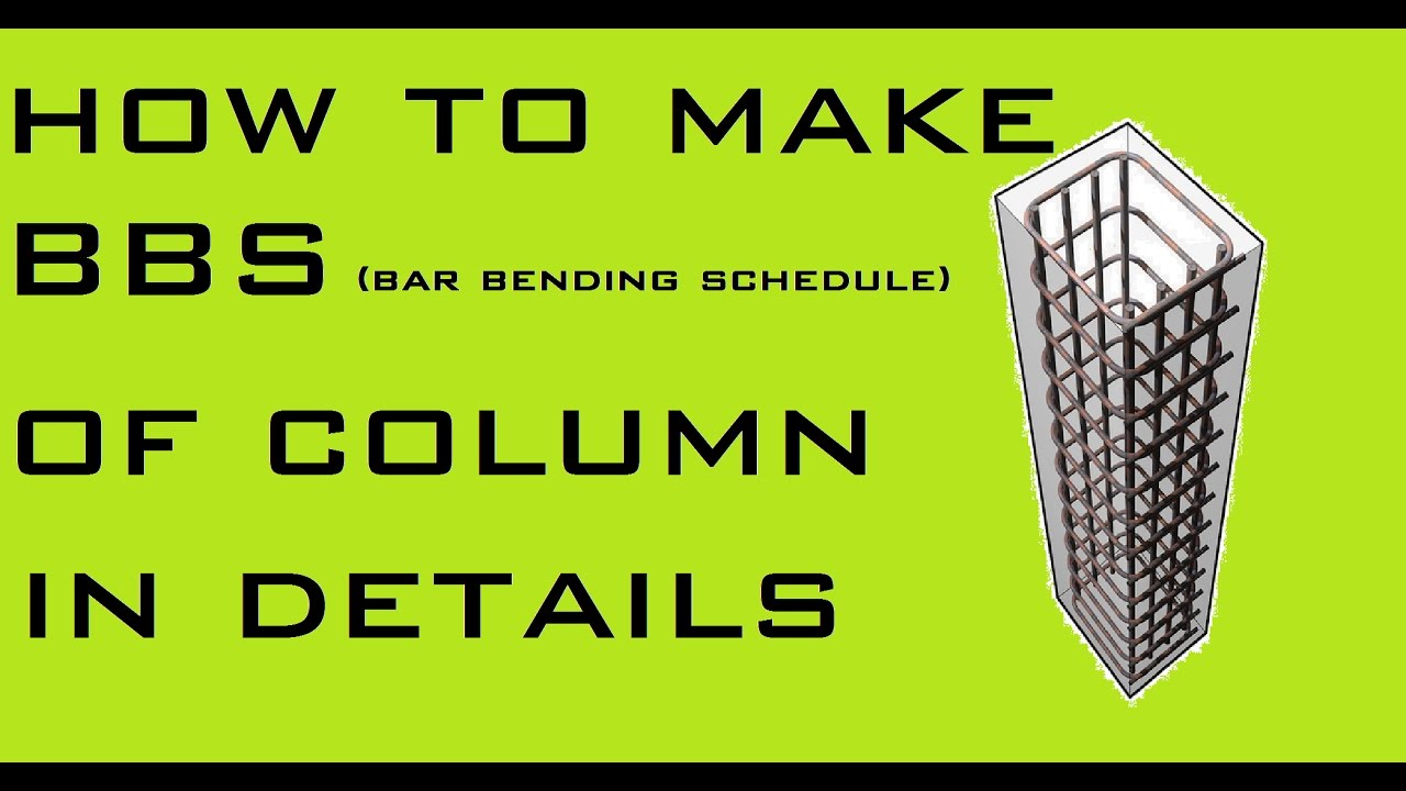 bar bending schedule for column